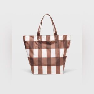 Club Monaco Oversize Tote | Color: Brown Gingham Check